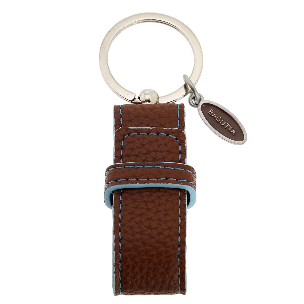 PORTACHIAVI CON USB - MARRONE/AZZURRO